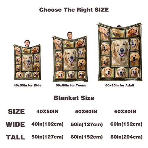 Golden Retriever Blanket for Women Men 60x80in Cozy Gift for Pets & Kids