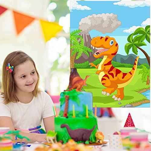 NEBURORA Pin The Tail on The Dinosaur Party Game with 30 Tails for Birthday Christmas Party Supplies, Boys Girls Decorations, Home Wall Decor