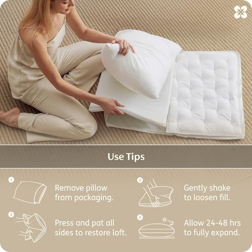 Adjustable King Pillow for Back, Side & Stomach Sleepers - White