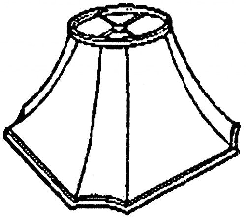 Royal Designs Square Inverted Cut Corner Basic Lamp Shade, Eggshell, 5 x 10 x 8