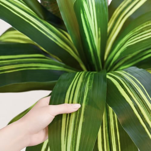 FLEURIFI 6FT Artificial Dracaena Tree with 3 Thick Trunks - Faux Indoor Floor Plant