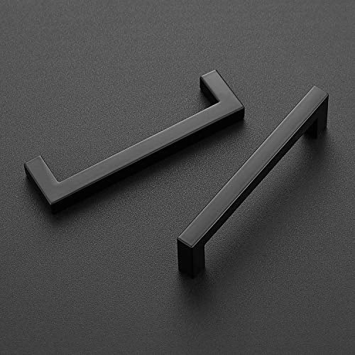 Ravinte Matte Black Square Cabinet Handles 5 Inch Drawer Pulls - 30 Pack
