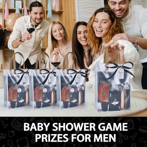 Black 6-Set Men’s Baby Shower Prizes Gift Bundle with Flask Manicure Sunglasses