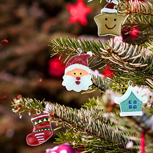 30pcs Christmas Mini Ornaments, Resin Miniature Decorations for Mini Christmas Tree