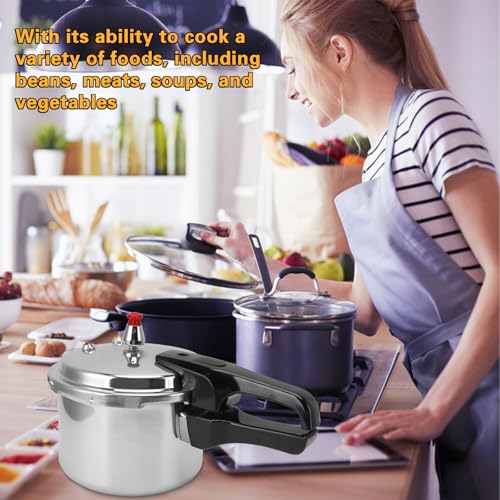 Mini Aluminum Alloy Pressure Cooker 3L - Compact Induction & Gas Stove Compatible
