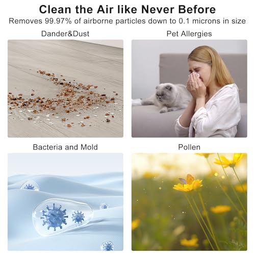 45i Replacement Filter, Compatible with Alen Breathesmart Flex Bh400 and 45i Air Purifier, 1400 Sq. Ft | Perfect for Home & Offices, Pack: 2 H13 True HEPA+ 6 Carbon Pre-Filters,Part#B4-Fresh/FL40