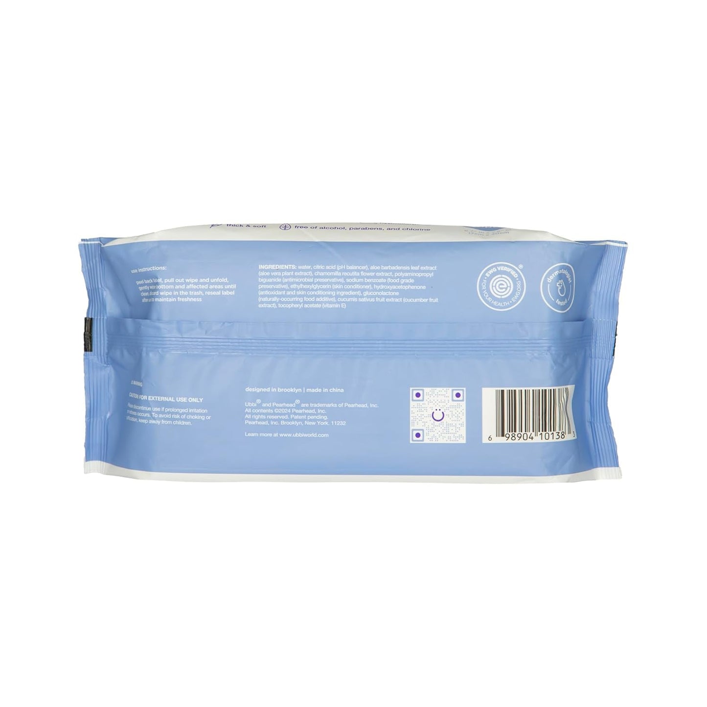 Ubbi Baby Wipes - Fragrance-Free, Hypoallergenic & Plant-Based | 99% Water, Chamomile & Aloe | Value Pack (216 Wipes)