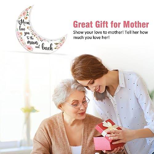 Einanmut Mom Moon Acrylic Plaque Gift - Special Gifts for Mom