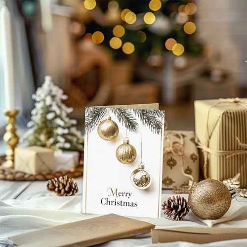 24Pack Christmas Greeting Cards with Envelopes & Stickers, Merry Christmas Cards Bulk, 5x7in Assorted Holiday Cards, Holiday Party Favors for Loved Ones, Friends and Family, 6 Designs - C