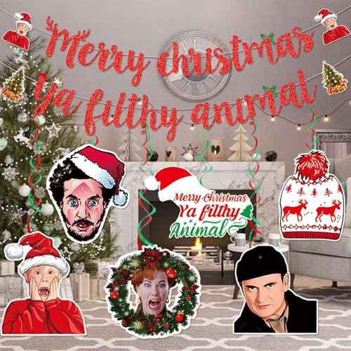 Merry Christmas Banner Home Alone Christmas Decorations