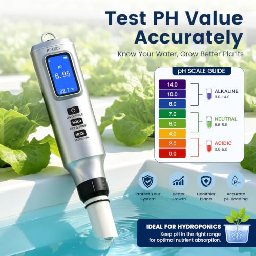 LKBird Silver 7-in-1 Smart Water Tester & pH Meter with App, Rechargeable for Pools & Aquariums