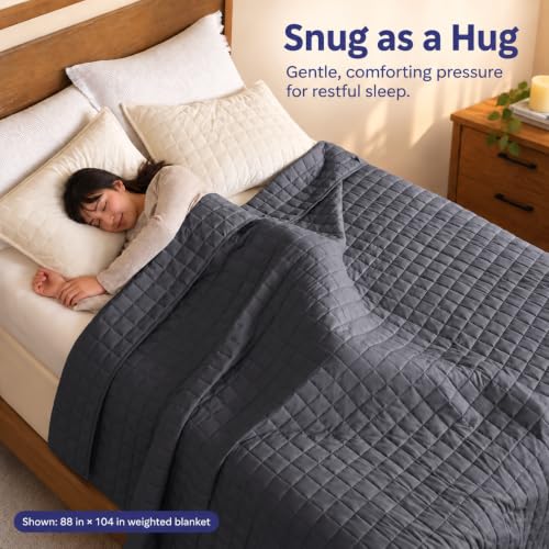 YnM Exclusive Microfiber Dark Grey Weighted Blanket 20lbs, 60x80 inches