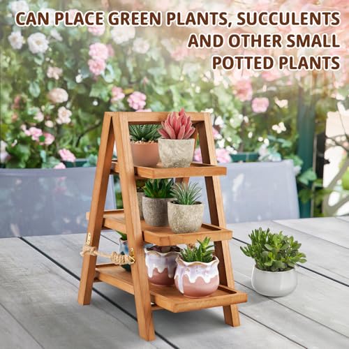Wooden Cupcake Stand 3 Tier Display Cake Holder Brown - Party Decor