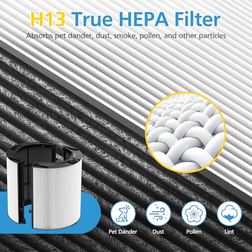 iSingo 1 Pack 360° Glass HEPA & Carbon Filter for Dyson PC1, HP1, HP2 Series