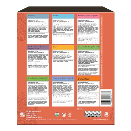 Yogi Tea Gift Set - 45 Organic Tea Bags (9 Flavors, Pack of 1)