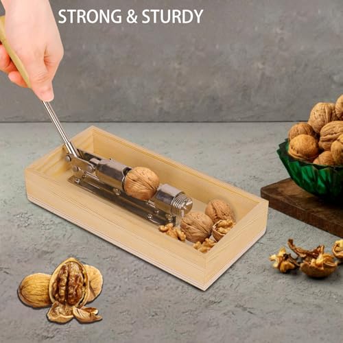 Heavy Duty Nutcracker with Crab Forks & Cleaning Brush - Pecan & Nut Cracking Tool
