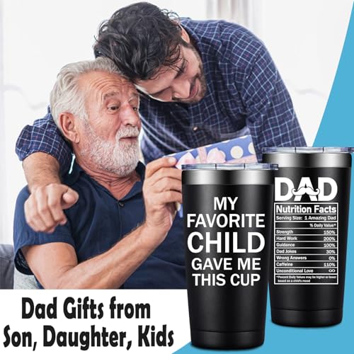 Grifarny Dad Gifts Black 20oz Stainless Steel Tumbler from Daughter