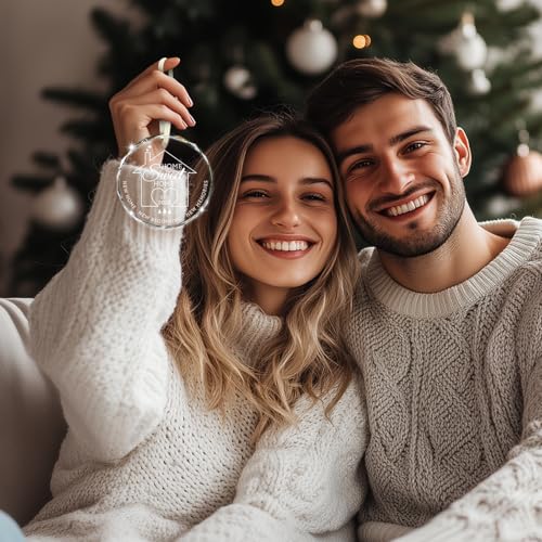 House Warming Gifts New Home, Housewarming Gifts for New H ome 2025, Home Sweet Home Glass Ornament 2025 New Home GIF ts for Couple First Christmas in New House Christmas Tree Ornaments