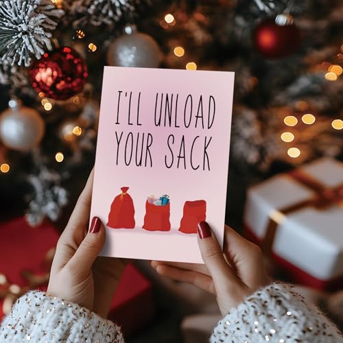 Nchigedy Naughty Christmas Card for Husband, Boyfriend – Variation #2, Funny Xmas Card for Him