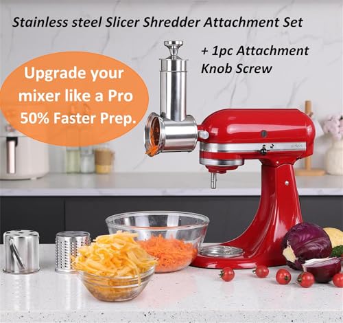 FavorKit Large Stainless Steel Slicer Shredder Attachment for