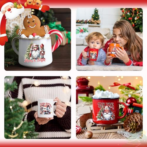 Christmas Gnome UV DTF Cup Wraps for 16 oz Glass Water Bottles - 20 Pack