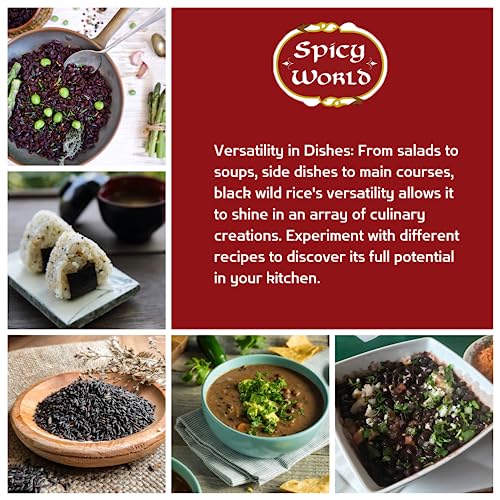 Minnesota Grown Black Wild Rice 6 Pound Bag - All Natural, Premium Quality, Pack of 1 - Variation: 96 Ounce