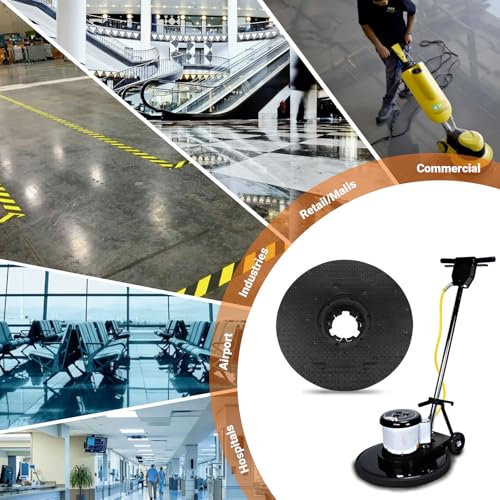 16-Inch Floor Buffer Pad Holder with Built-In 2 Inch Riser & Shower Holes - 2 Inch Raised Variation