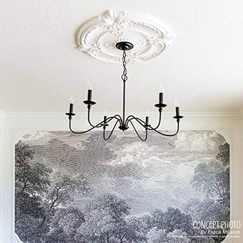 Attica with Rose 26" H x W Ceiling Medallion