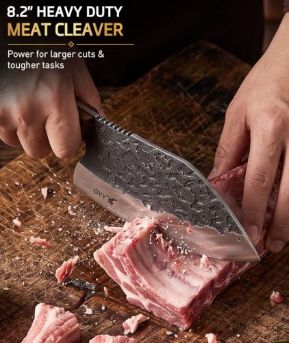 3-Piece Hand Forged Meat and Chef Knife Set with Boning Knife - High Carbon Steel