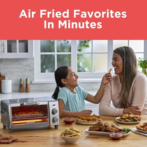 BLACK+DECKER 4-Slice Air Fry Toaster Oven - Medium Capacity 5-in-1 Countertop Oven