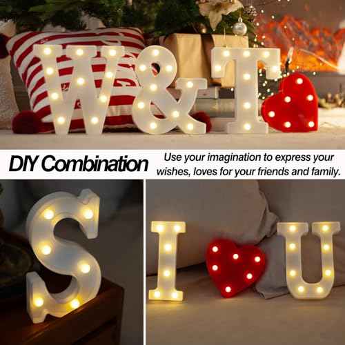 LED Marquee Numbers, 0-9 Light Up Letters, Battery Powered LED Letter Lights for Birthday Party, Christmas Night, Home, Bar, Graduation, Wedding Decoration(7)