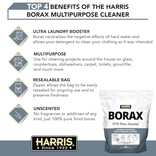 Harris Borax Powder Unscented 10lb Laundry & Multi-Purpose Cleaner - Pack of 1
