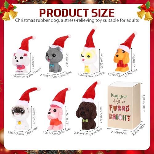 Gemscream 28-Piece Christmas Dog Appreciation Gift Set with Cute Rubber Dogs & Accessories - Variation 28 / Cute