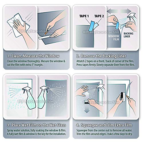 Buydecorativefilm S05 Window Film 36in x 24ft Very Dark Silver Privacy & Heat Control