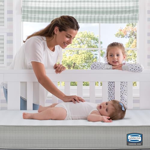 Dual Sided Baby and Toddler Crib Mattress - Waterproof, GREENGUARD Gold Certified - Plant-Based Soy Foam Core - Grey - Variation of Mattress