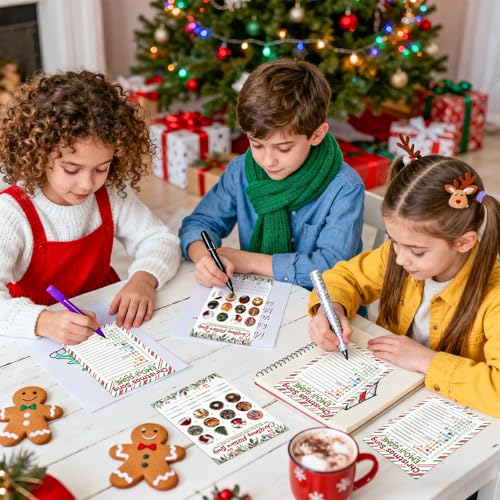 Sealmic 27 Pcs Christmas Party Games Set - White Large, Double-Sided Cards with Answer Key