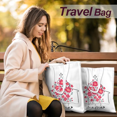 Mama Mom Tote Bag Birthday Gifts Canvas Bag, Reusable Shoulder Bags