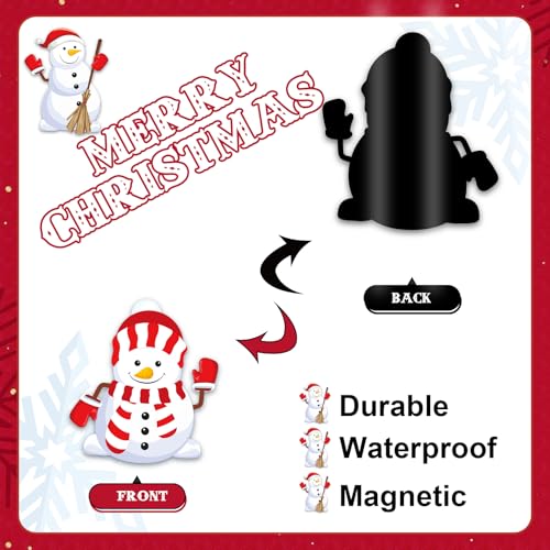 27Pcs Christmas Refrigerator Magnets Snowman Snowflake Holiday Decor