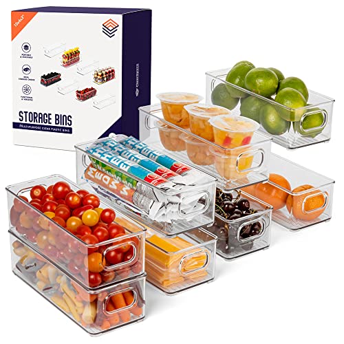 ClearSpace 8 Pack Plastic Pantry Food Storage Bins with Handles
