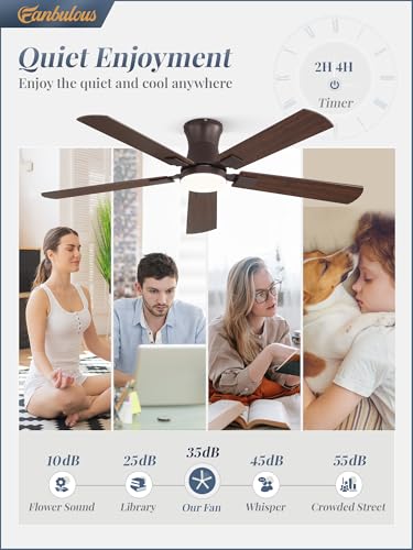 Fanbulous Oil Bronze 52 Inch Ceiling Fan with Light, Remote & App Control