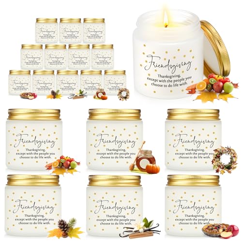 Conelist 12 Pcs Fall Scented Soy Wax Jar Candles 3.5oz Autumn Gift Set