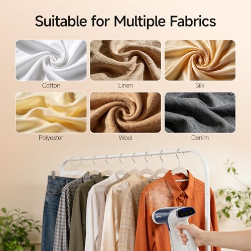 FEPPO Iron Vacuum Steamer for Clothes,Handheld Garment with Suction