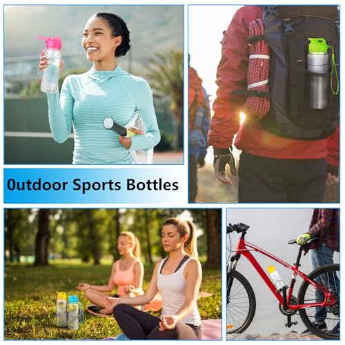 Multicolor 17oz Reusable Water Bottles Pack - Leak Proof, Lightweight for Sports & Travel