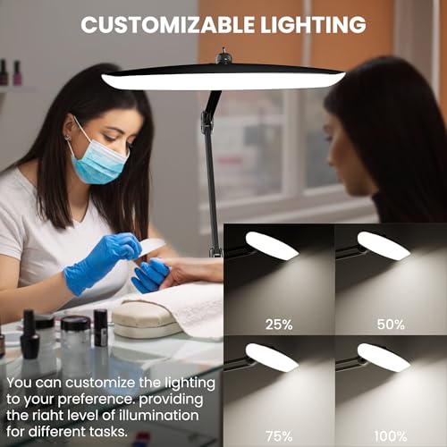 Gelpal 3000 Lumens Adjustable LED Desk Lamp with Clamp - Black