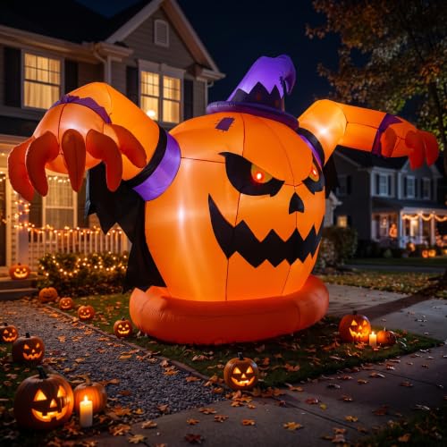 Max Fun 12.2 FT Inflatable Halloween Pumpkin Outdoor Decor - Weatherproof & Automatic Inflation