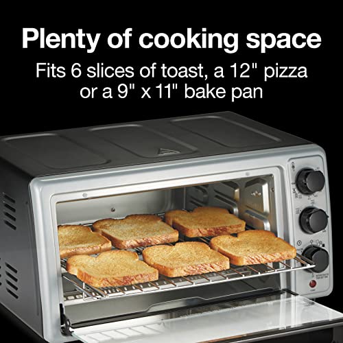 Countertop Air Fryer Toaster Oven Combo - 6 Slices, 12" Pizza, Black