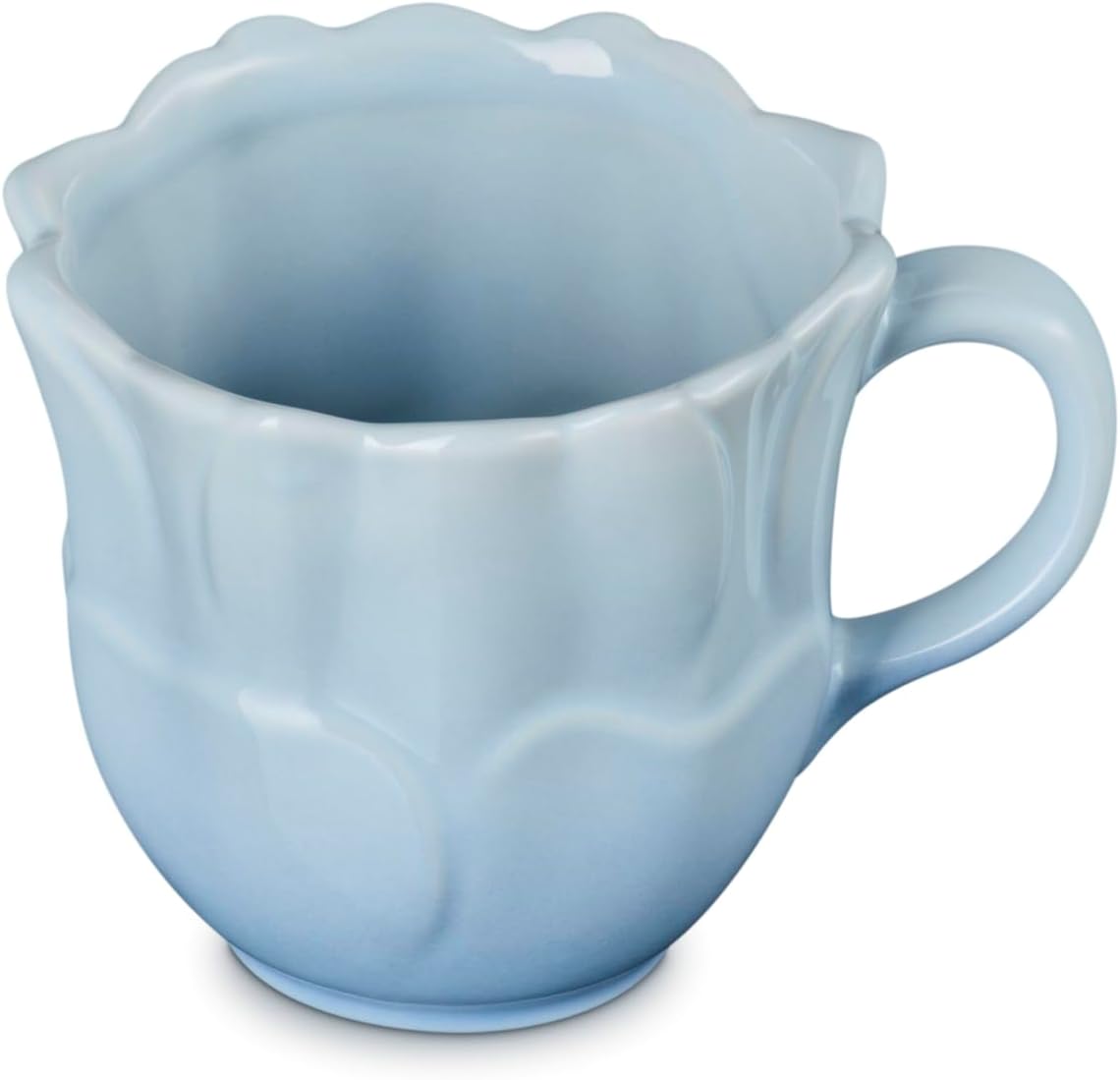 Le Creuset Petal Mug - 11 oz. Coastal Blue | Durable Stoneware Design for Everyday Use