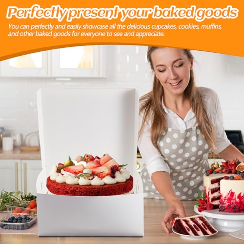 White Cake Boxes 14 x 14 x 6 Inch - Pack of 50 for Bakery & Events (Variation of THIS listing)