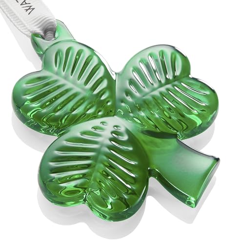 Mini Shamrock Green Ornament with Waterford Ribbon