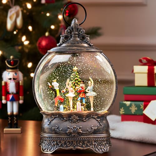 Kirschblüte 12.1-Inch Nutcracker Ballet Snow Globe Lantern with Music & Lights (Variation: 12.1inthe Nutcracker Theatre)